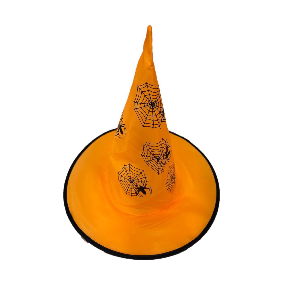 Gorro de bruja de tela negro y naranja - Gorro De Bruja De Tela Negro Y Naranja 