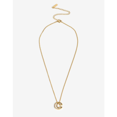 Cadena Corta con Dije Metal Dorado