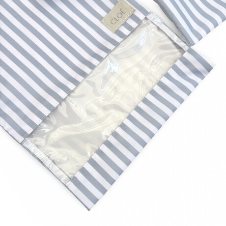 Bolsita Set Impermeable Rayas Celeste