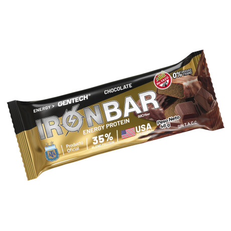 Gentech Iron Full Bar Proteina 12 Barras Chocolate