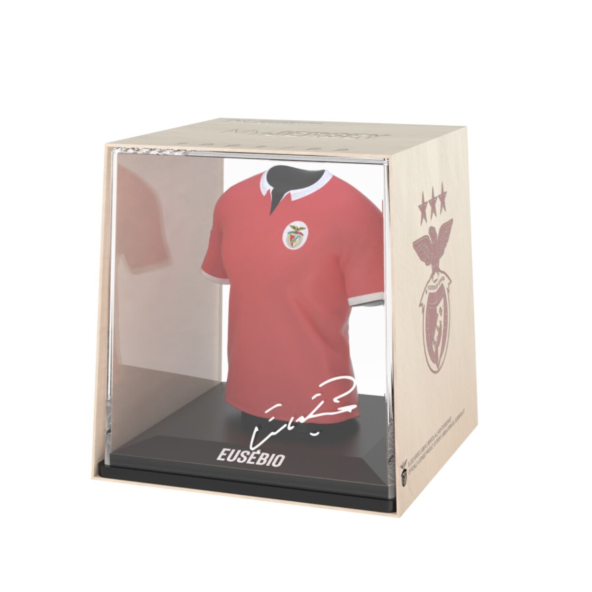 Camiseta coleccionable Eusébio 10 SL Benfica con firma - ROJO 