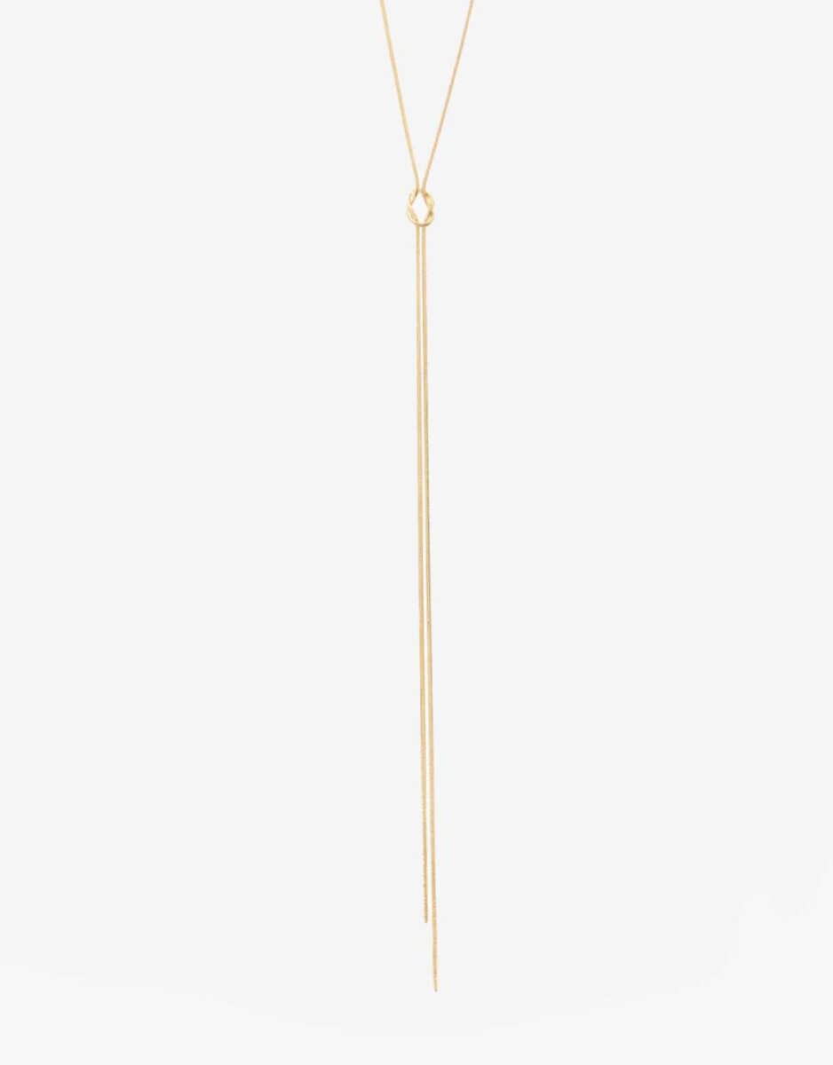 Collar Largo De Metal - Dorado 