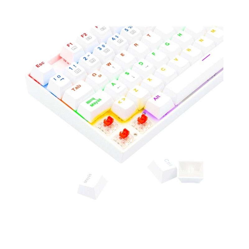 Teclado Redragon K552W Kumara White red switch spanish RGB Teclado Redragon K552W Kumara White red switch spanish RGB