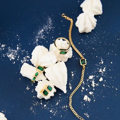 Pulsera Absolut Green - Plata y Baño de Oro Pulsera Absolut Green - Plata y Baño de Oro