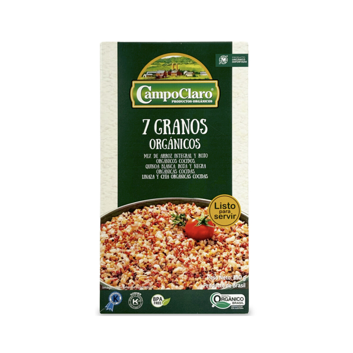 7 granos cocidos organicos 250g Campo Claro 
