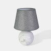 LAMPARA GRIS C/BASE BLANCO COMB P/MESA 23X33CM Unica