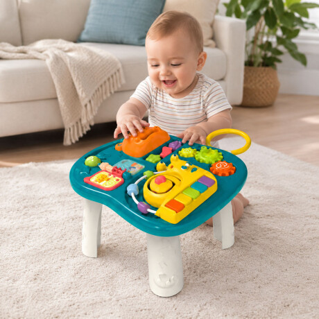 Andador Musical Bebé 4 En 1 Luces Y Sonidos Mesa Didáctica Verde