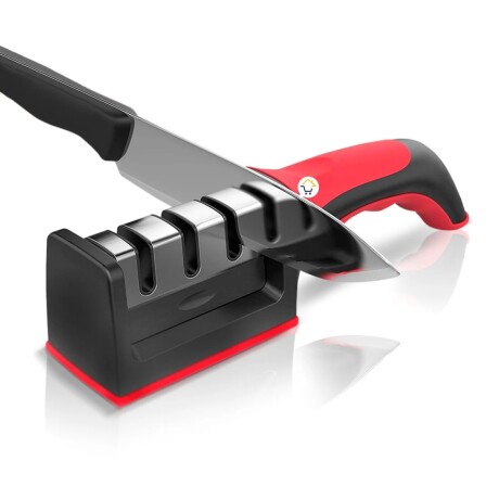 Afilador de cuchillo ergonómico de 3 etapas Afilador de cuchillo ergonómico de 3 etapas