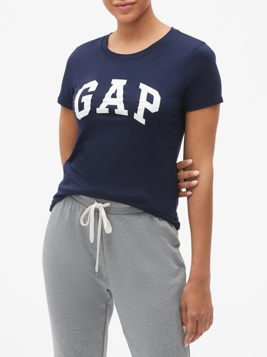 Remera Logo Gap Manga Corta Mujer - Navy Uniform 