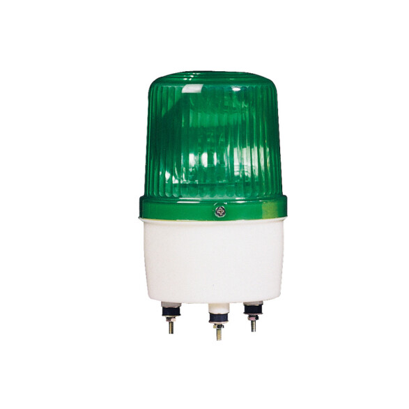 Baliza gira. verde con y s/sonido 10x16 cm. 220V CF4103