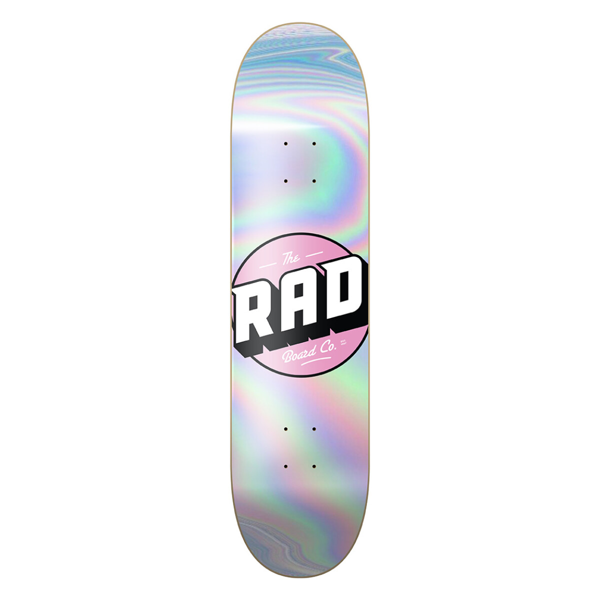 Deck Skate Rad 8.0" - Modelo Holographic - Pink (Sólo Tabla · Lija Incluída) 