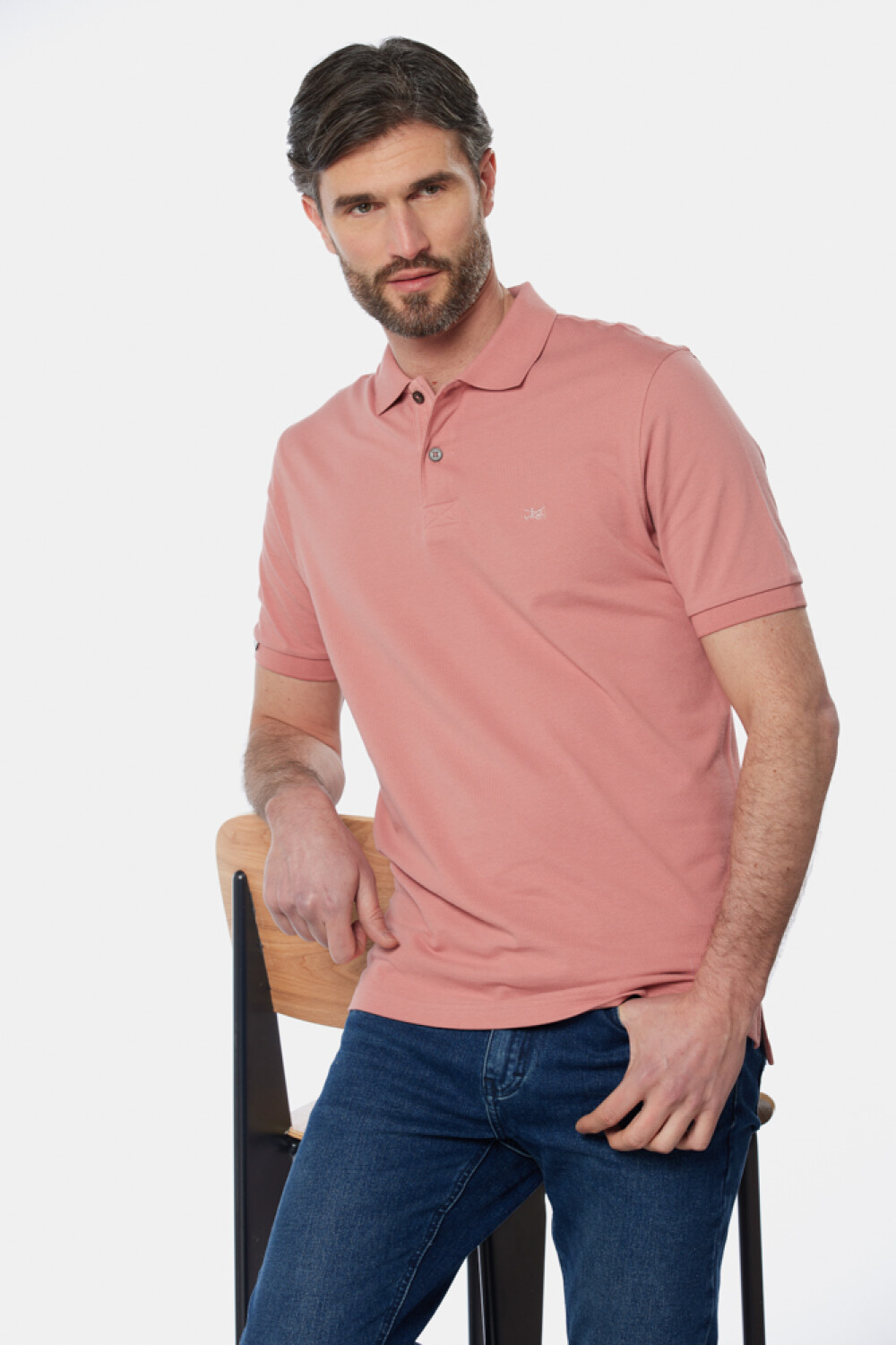 REMERA POLO PIQUE LISA Coral