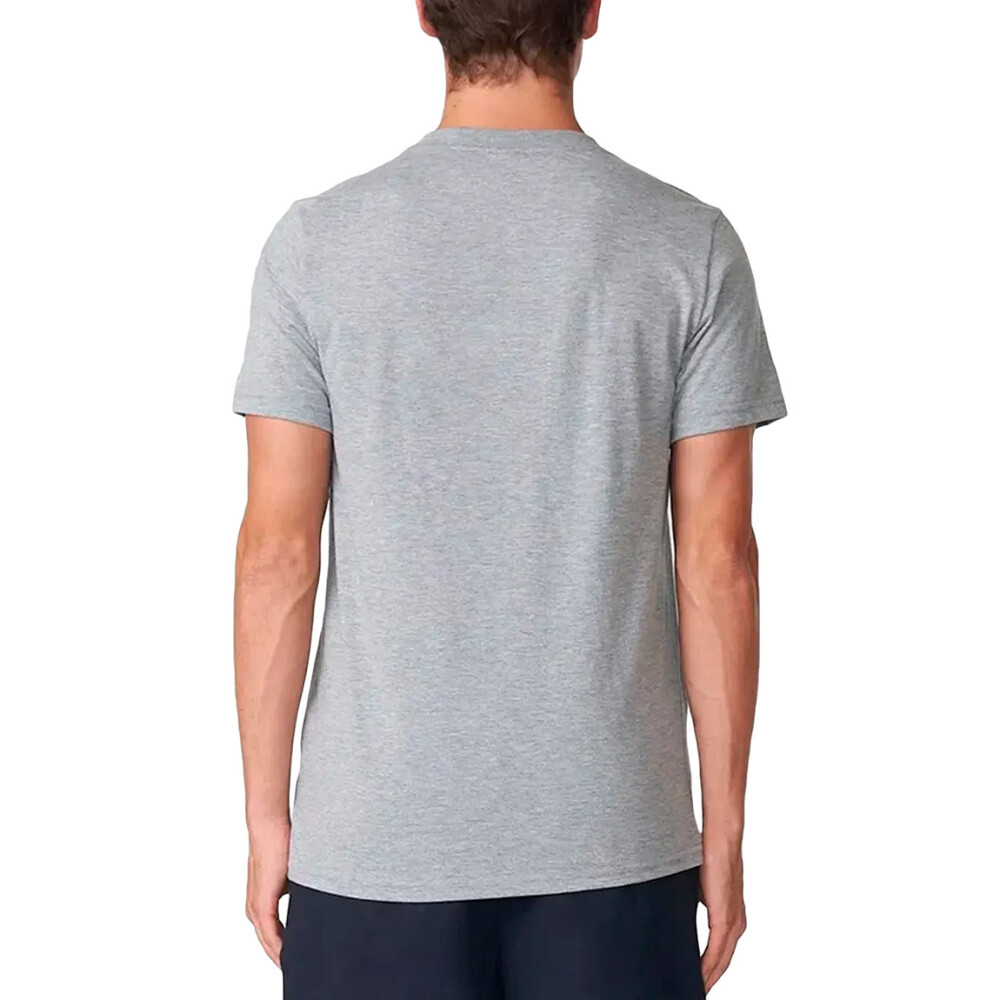 Fila remera regular letter outline gris/negro/rojo Hombre Gris-Negro