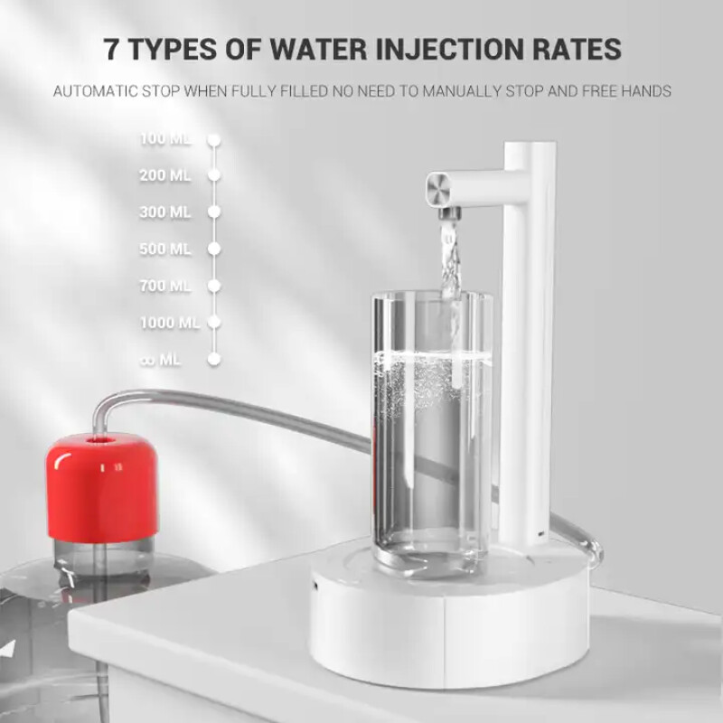 Dispensador De Agua Bidon Sobre Mesada 7funciones Recargable Sin Color