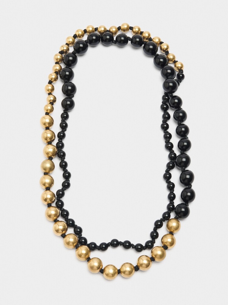 Collar Bicolor De Dos Vueltas negro