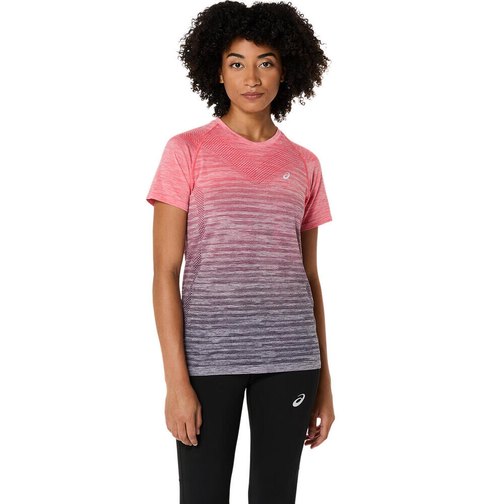 Seamless Ss Top - Mujer Coral Reef/greyish Purple