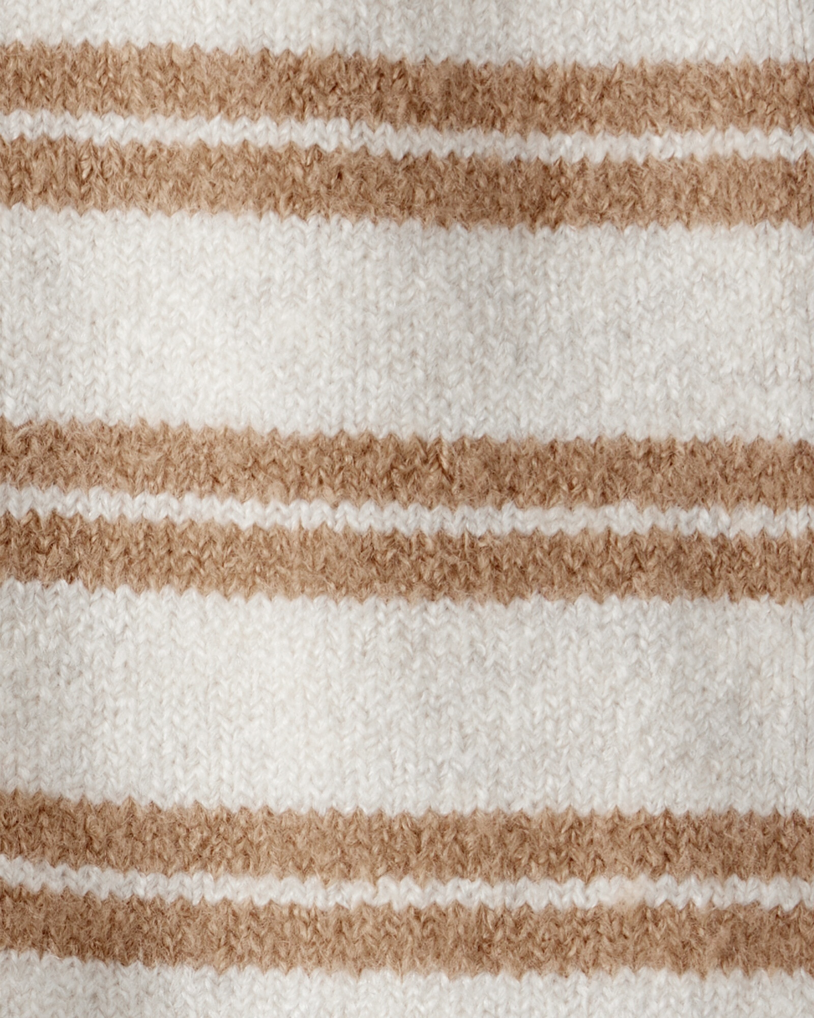 Pantalón de punto, diseño a rayas crema y marrón Sin color