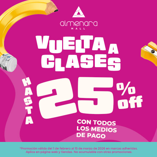 Vuelta a clases hasta un 25 off
