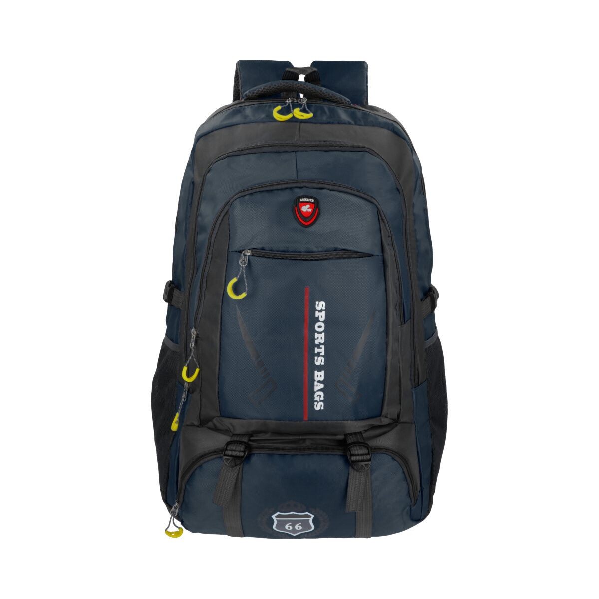 Mochila Urbana Deportiva Clemur 50 Lts Senderismo Camping Escolar Color Azul Y Negro Diseño De La Tela Lisa Clemur 