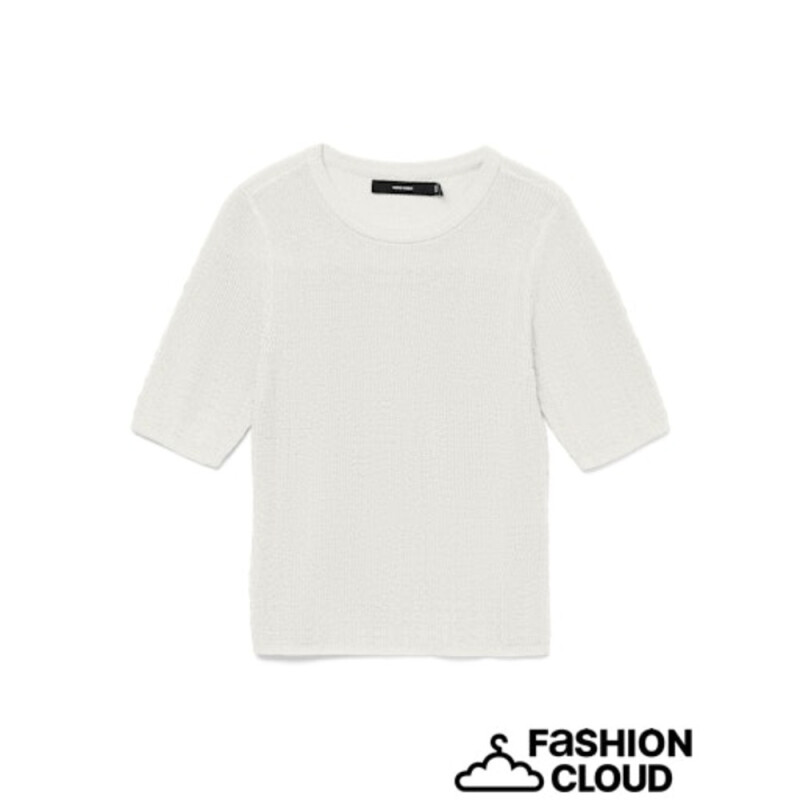 VMNEWLEXSUN SHINE 2/4 O-NECK PULL SNOW WHITE