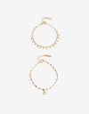 Pulseras Flexibles Sets Metal Set De Pulseras Flexibles Estrellas - Dorado