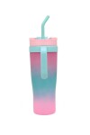 Vaso con sorbo Fucsia