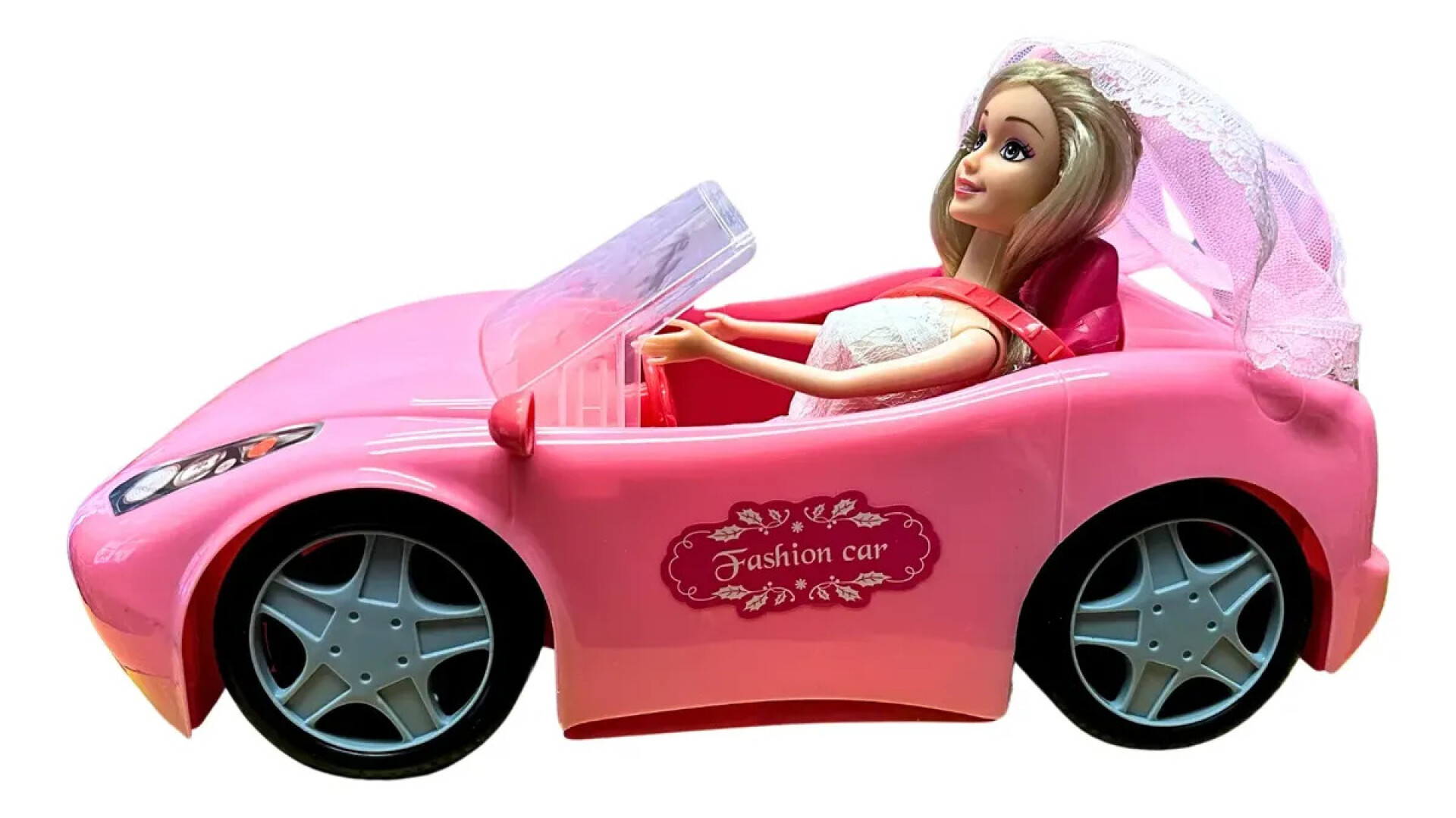 Auto Deportivo Descapotable Con Muñeca Novia 
