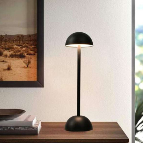 Lámpara de Mesa y Escritorio Minimalista con Luz Led Base Ondulada Negro