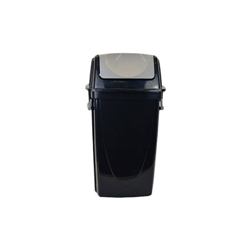 Tarro de residuos con tapa vaivén 28 lts Ecoblack NEGRO