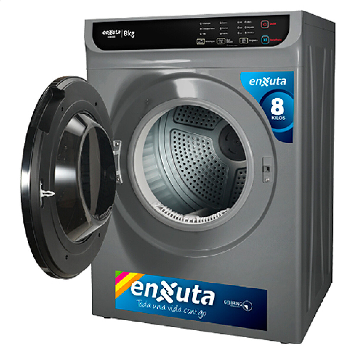 SECARROPA ENXUTA SENX080S 8 Kg - Fontal -TITANIUM - Sin color 