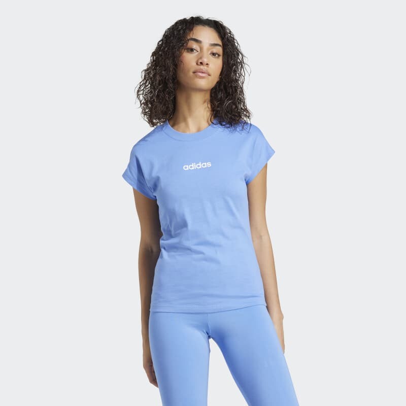 Remera Adidas Essentials Linear Azul