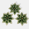 SET FLOR METAL VERDE 3PZAS Unica