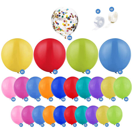 Set Globos Fiesta Cumpleaños N21 Surtido X 146 uni Cot002014
