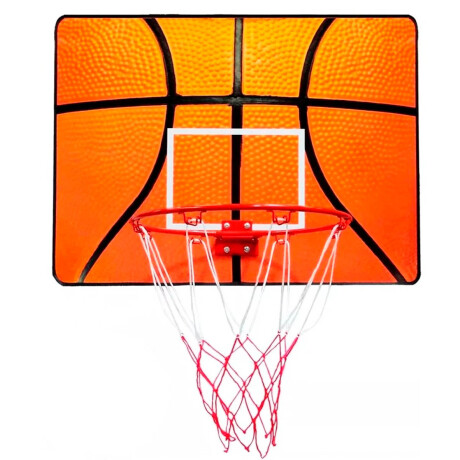 Tablero Aro Basquetbol P/ Puerta+ Red Naranja