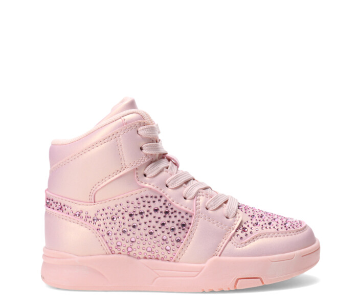 Deportivo DIER tipo bota con apliques de brillos, Pink