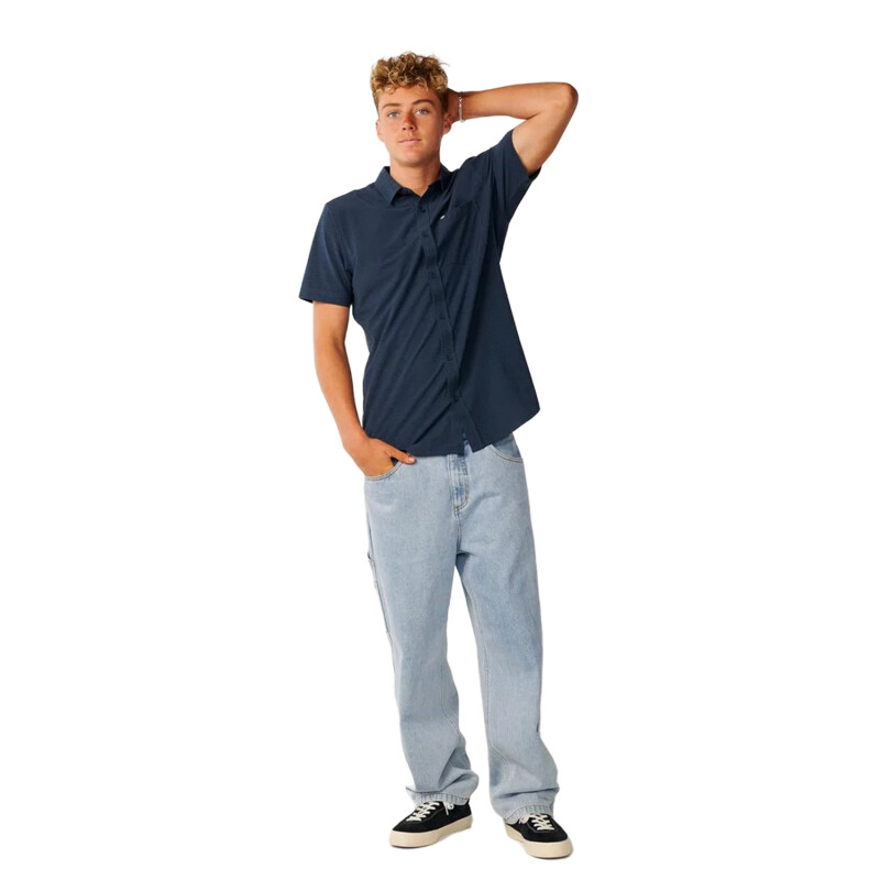 Camisa Rip Curl Vaporcool Aerotech S/S - Azul Camisa Rip Curl Vaporcool Aerotech S/S - Azul