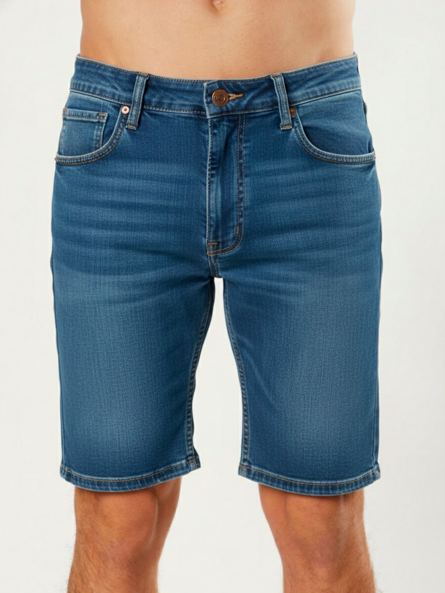 BERMUDA JEAN VECTOR - Azul 