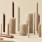 Pack x12 velas Amiel Taupe
