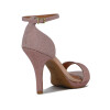 Sandalia Formal Mujer Vizzano Taco Alto Brillosa Cobre