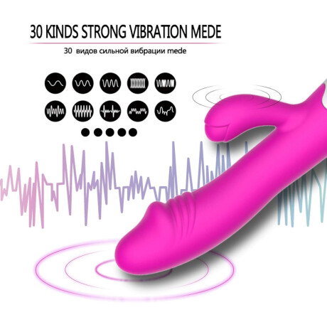 Vibrador Con Doble Estímulo Desing Recargable USB Fucsia
