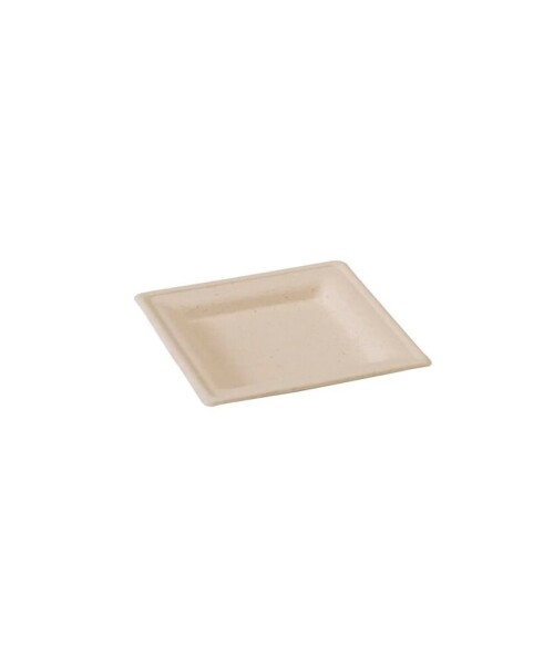 Plato rectangular descartable de fibra 20 x 20 mm - 25 unidades Plato rectangular descartable de fibra 20 x 20 mm - 25 unidades