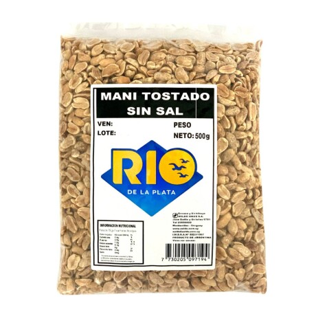 MANI TOSTADO S/SAL RIO DE LA PLATA 500 GR 001