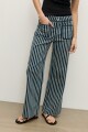 Pantalon de jean rayado azul marino