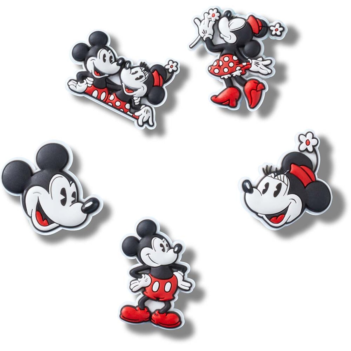 Jibbitz Mickey and Minnie PVC 5 Pack 