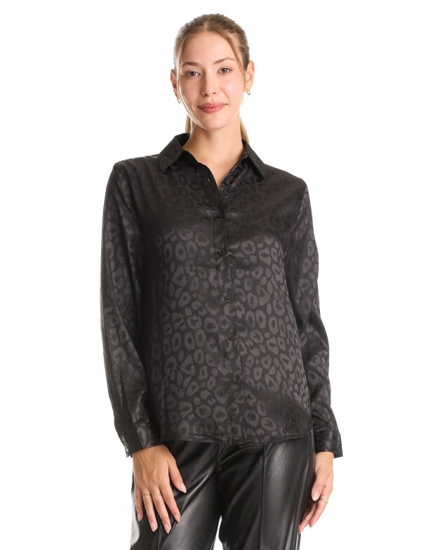 Camisa Satén NEGRO