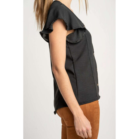 Blusa Escote V Negro