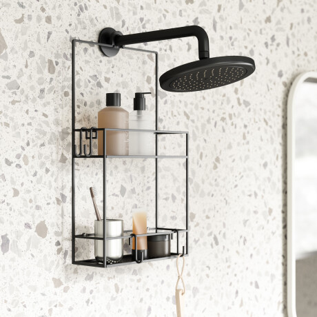 ORGANIZADOR DE DUCHA ACERO NEGRO UMBRA