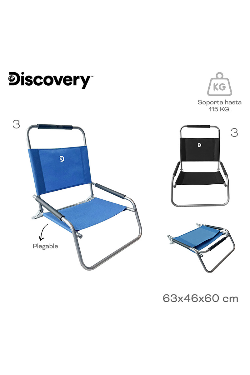 Silla Plegable de Camping Discovery Negro