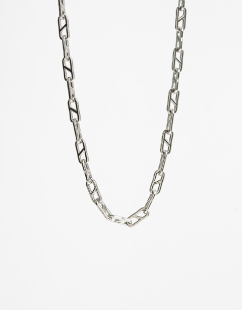 Collares Cortos Metal Collar De Acero Men's Collection - Plateado
