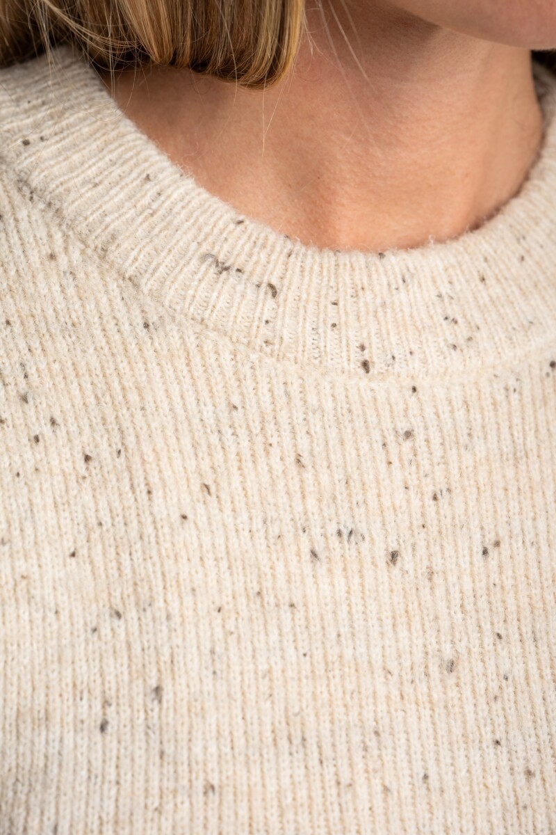 Chaleco Tejido Beige Melange